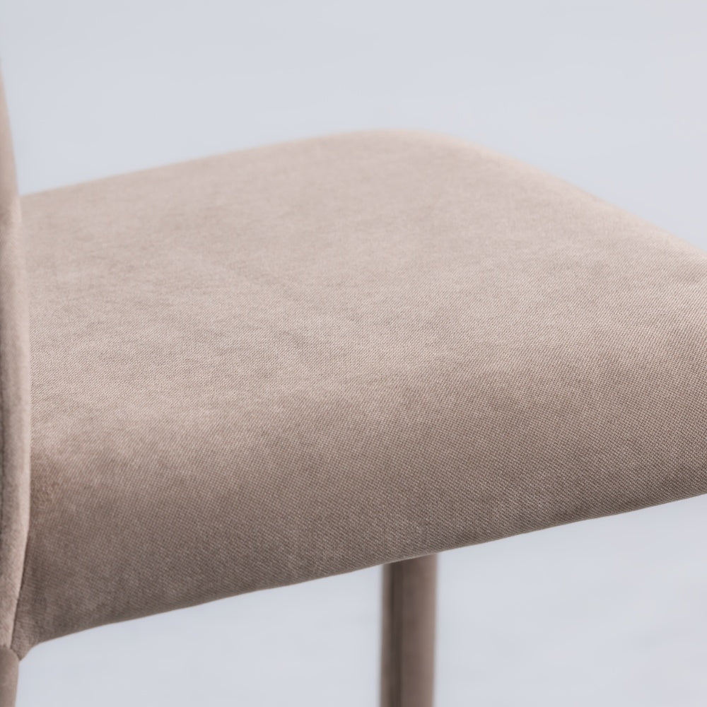 Cooper Dining Chair, Warm Beige Velour