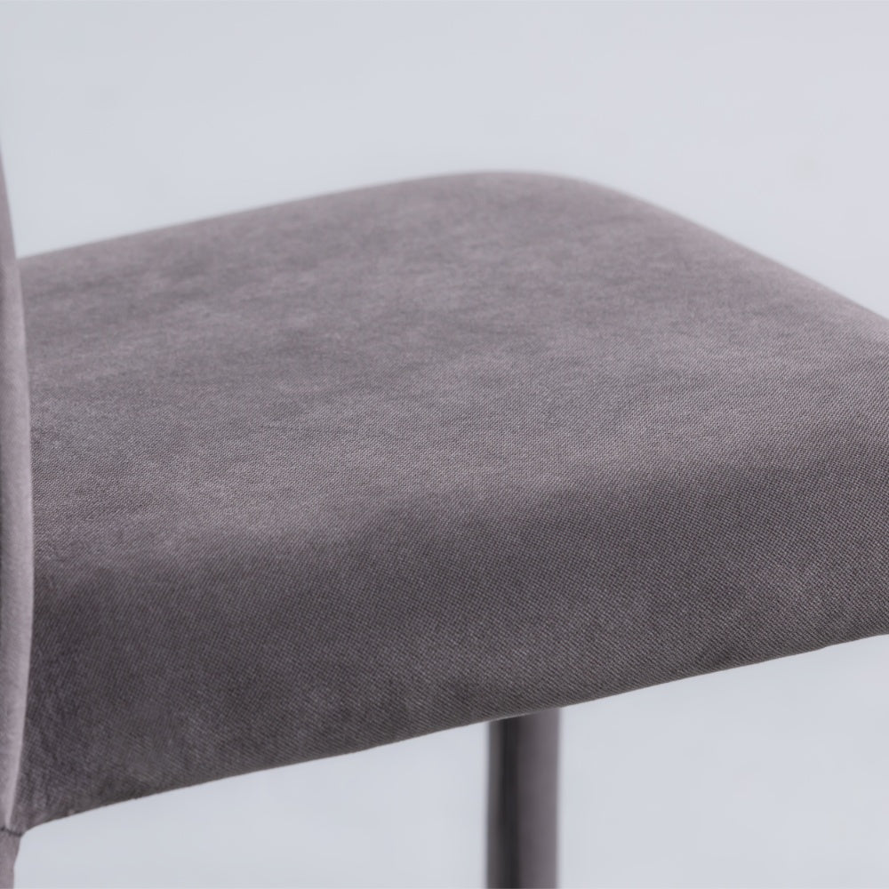 Cooper Dining Chair, Steel Grey Velour