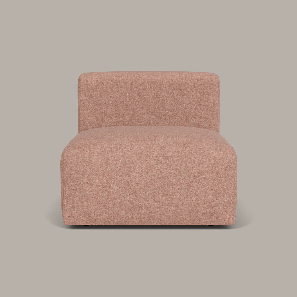 Cob Single Seater Modular Chair, Chenille, Rose