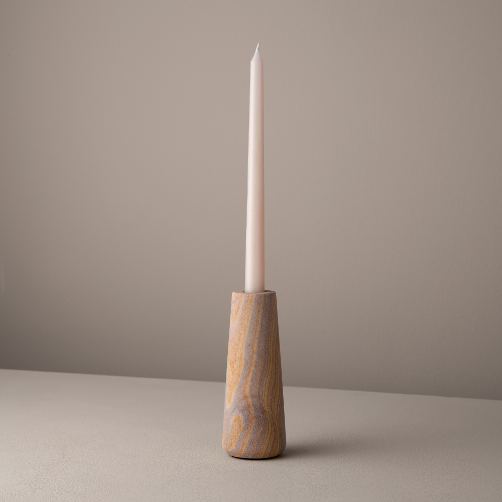 Paria Rainbow Sandstone Tall Candle Holder