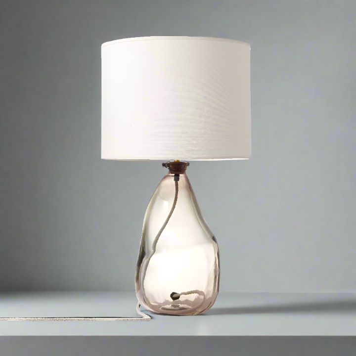 Orion Glass Bubble Table Lamp / Bedside Light, Grey