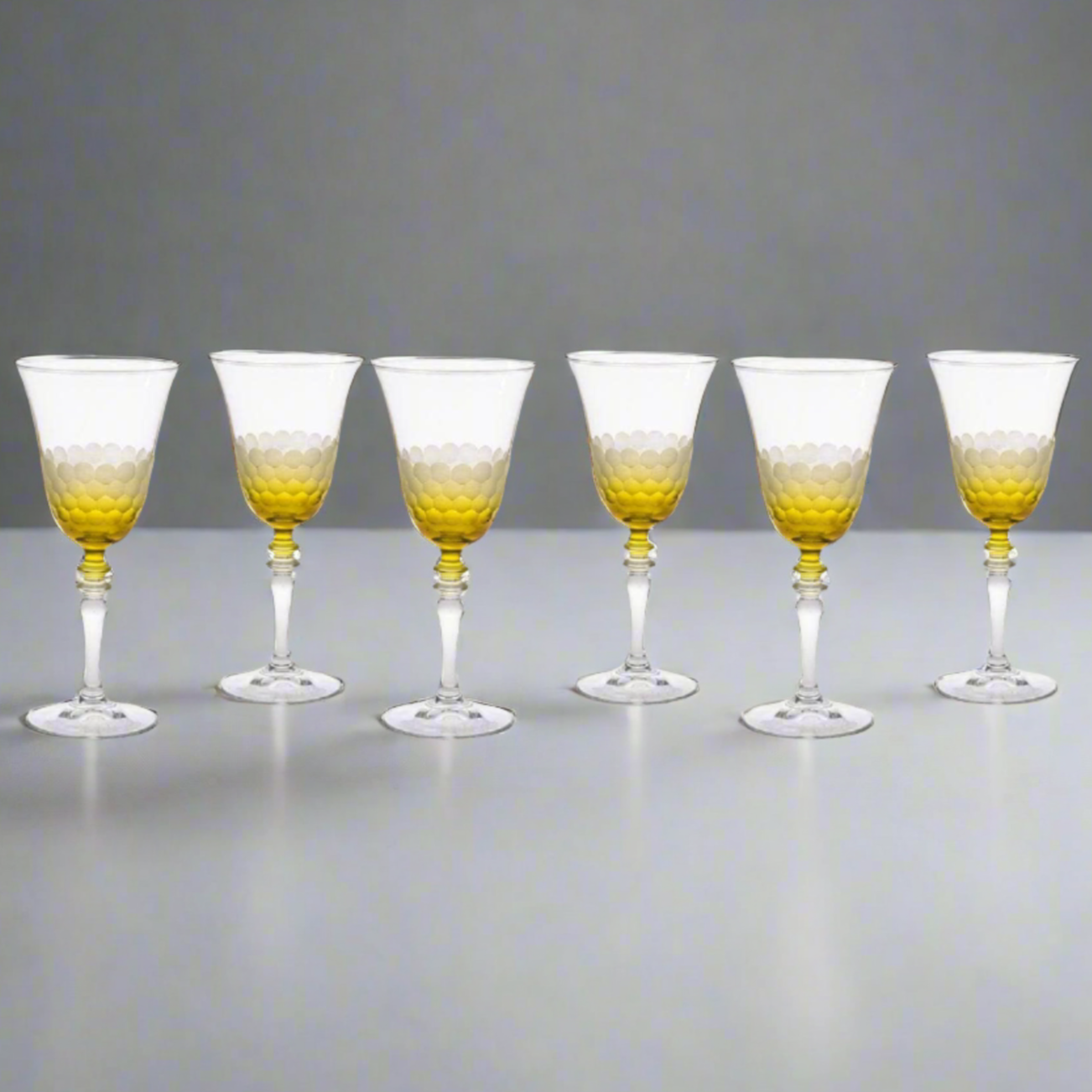 Bermondsey Wine Glasses, Mustard (Set of 6)