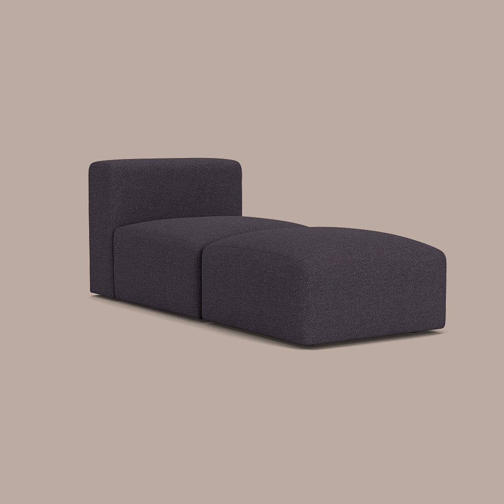 Cob Chaise Lounge Modular Chair, Bouclé, Anthracite