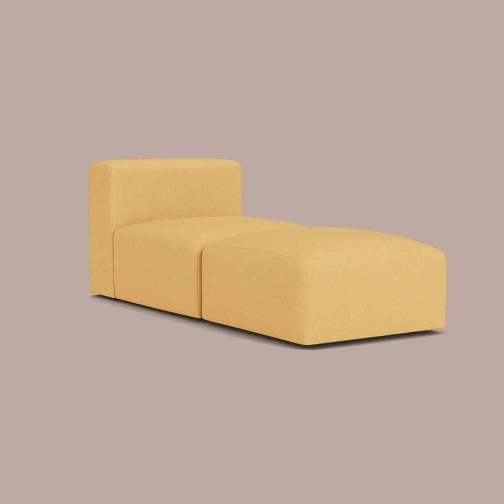 Cob Chaise Lounge Modular Chair, Chenille, Sandstone