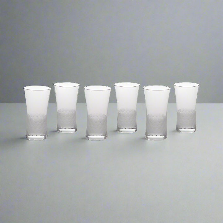 Bermondsey Glass Tumblers, White, 300 ml (Set of 6)