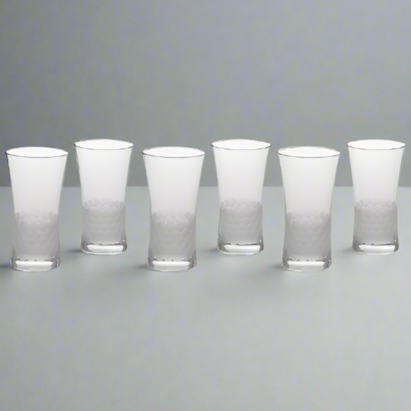 Bermondsey Glass Tumblers, White, 300 ml (Set of 6)