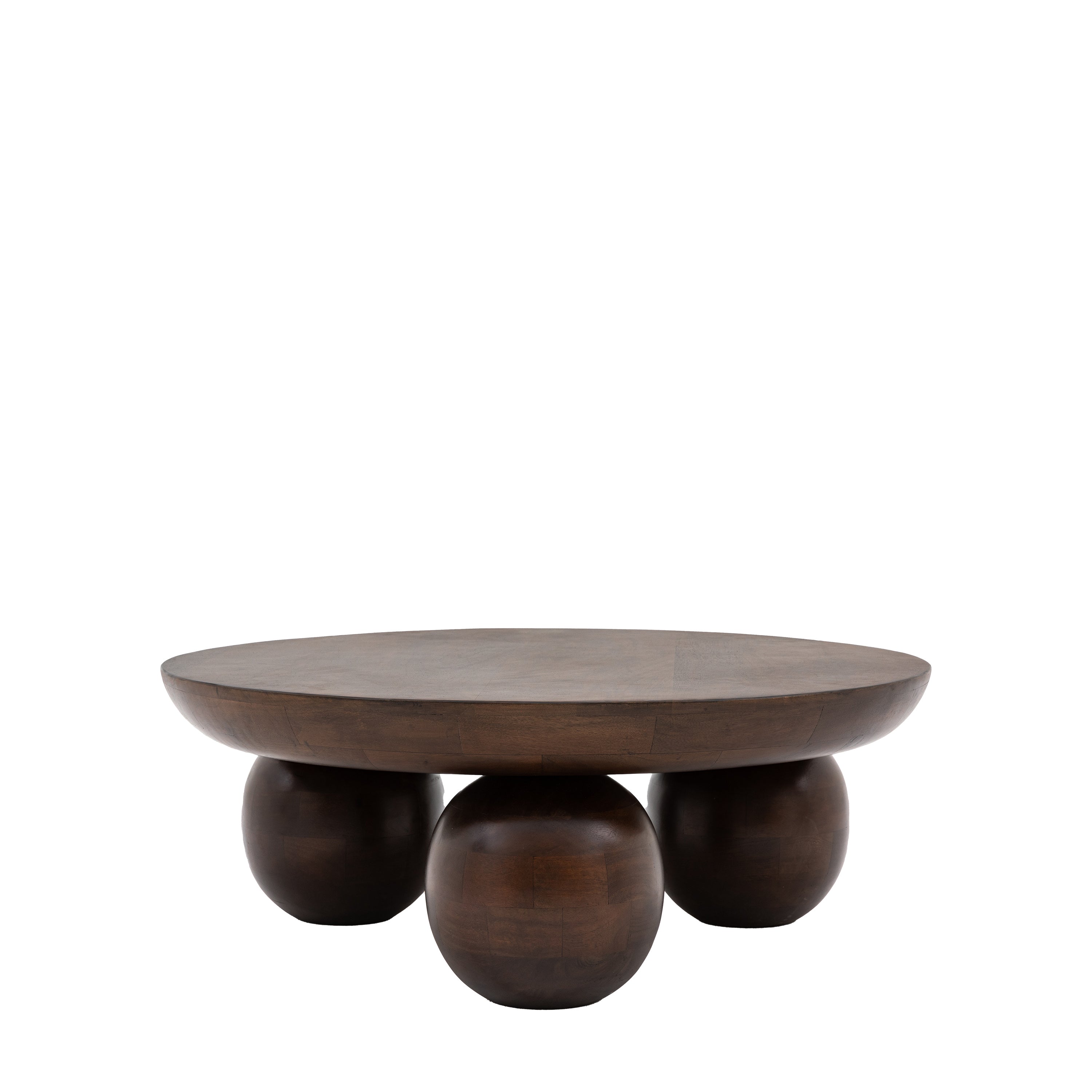 Sculpt Round Coffee Table Wood Dark