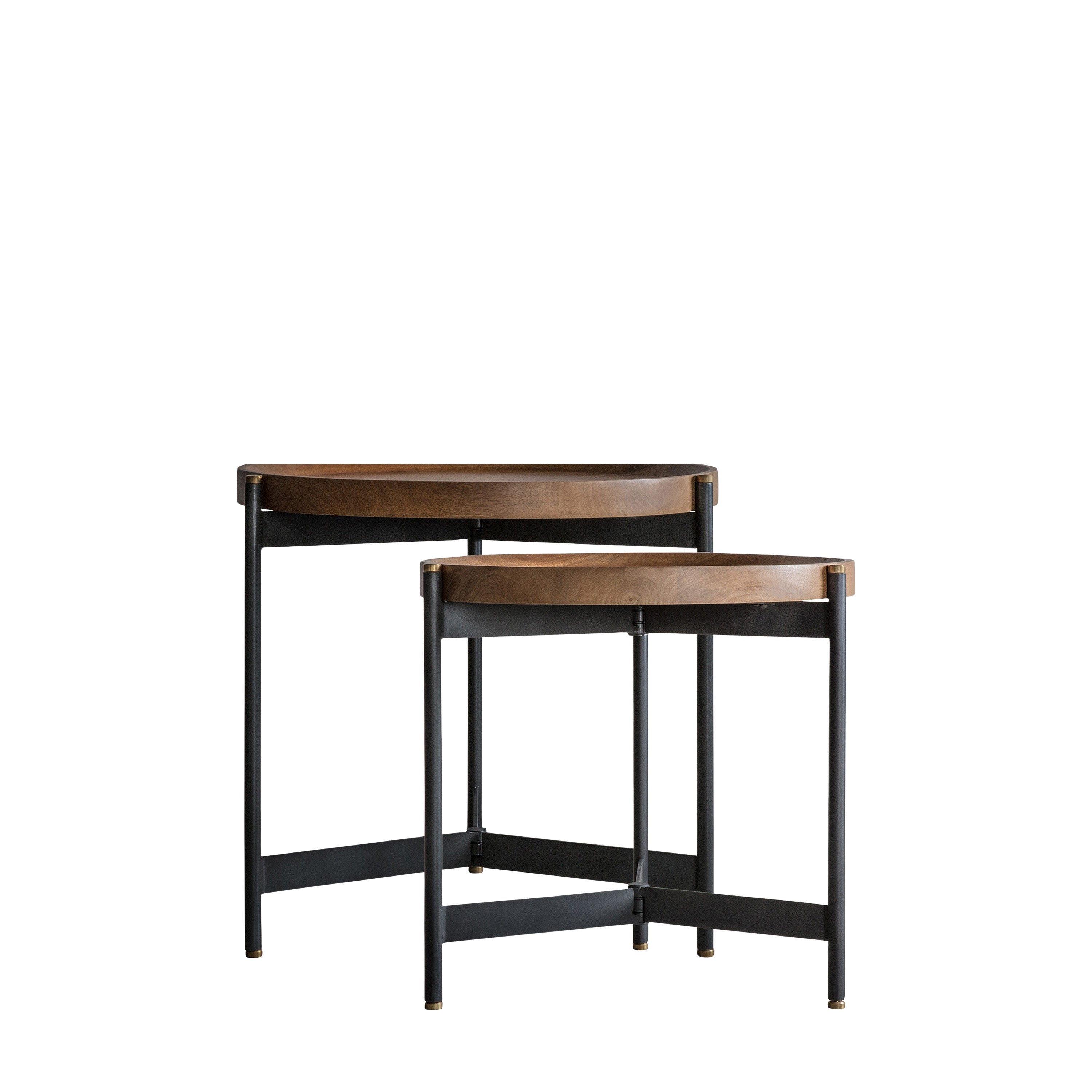 Dakota 2 Tables Wood Black / Natural