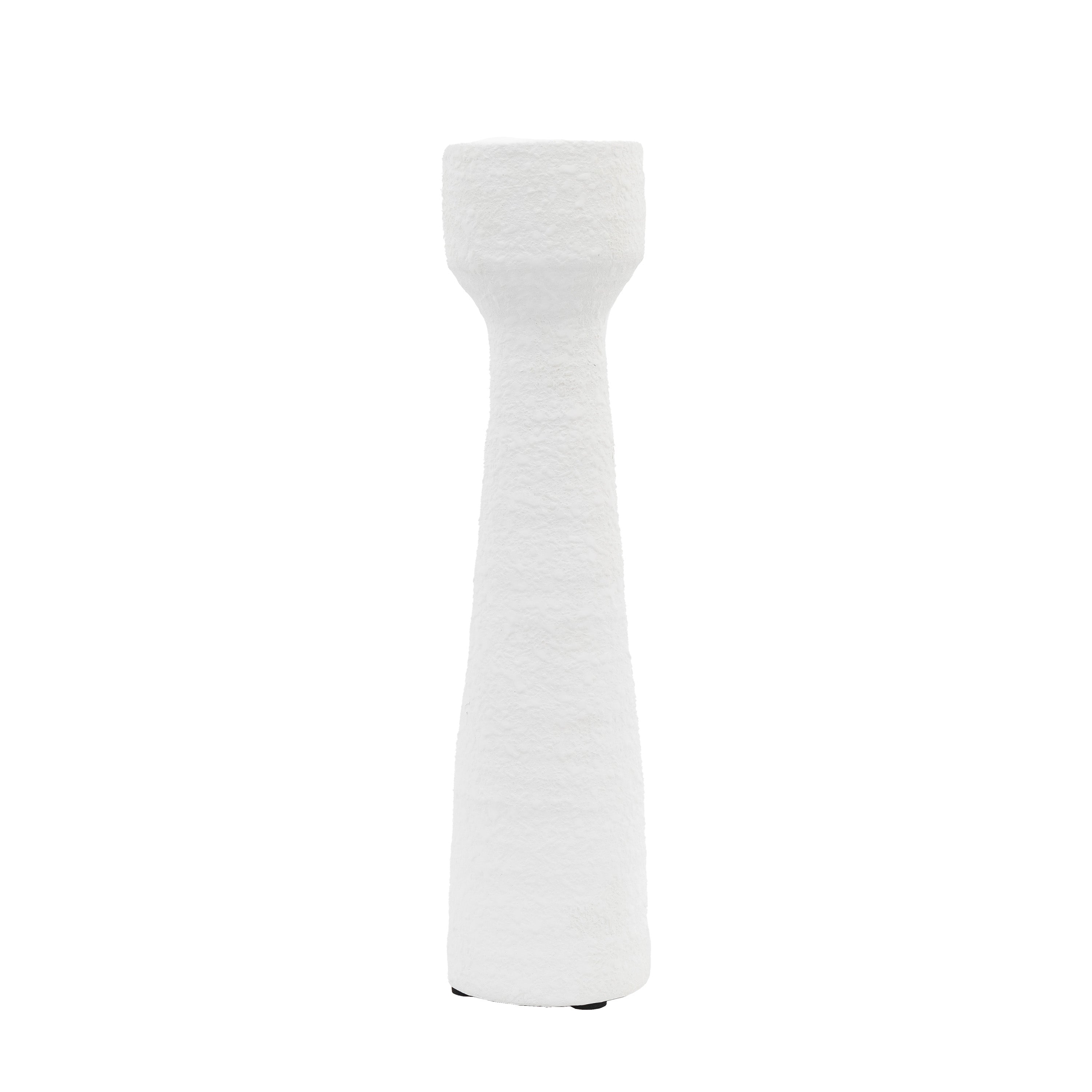 Luna Candlestick Small Set of 2 Ceramic White