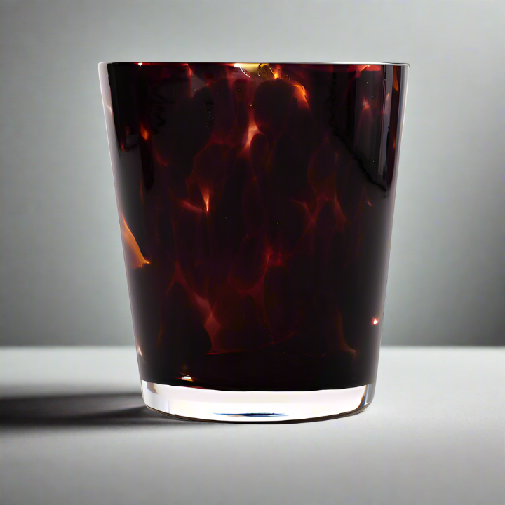 Brillante Handblown Glass Vase, Dark Brown (13cm)