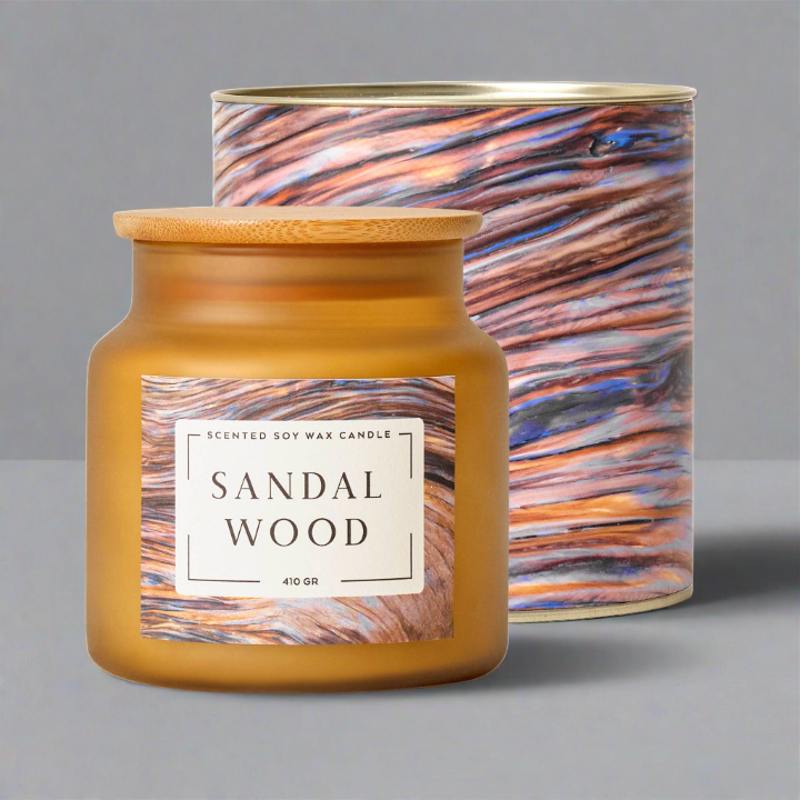 Sandalwood Scented Soy Wax Candle