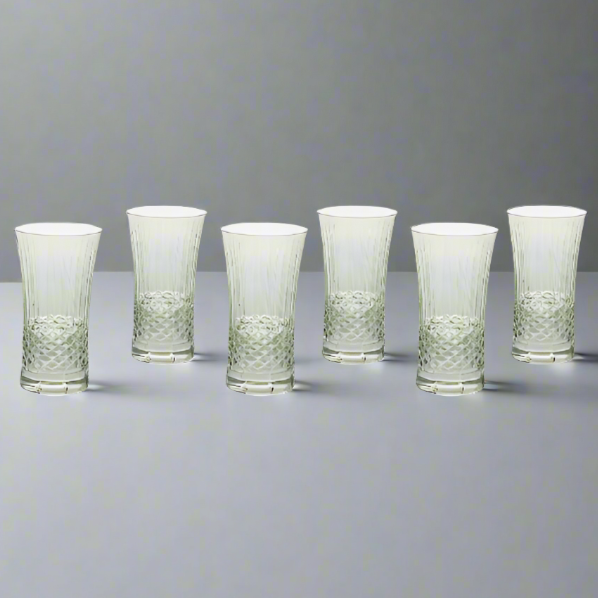 Primrose Hill Glass Tumblers, Green (Set of 6)