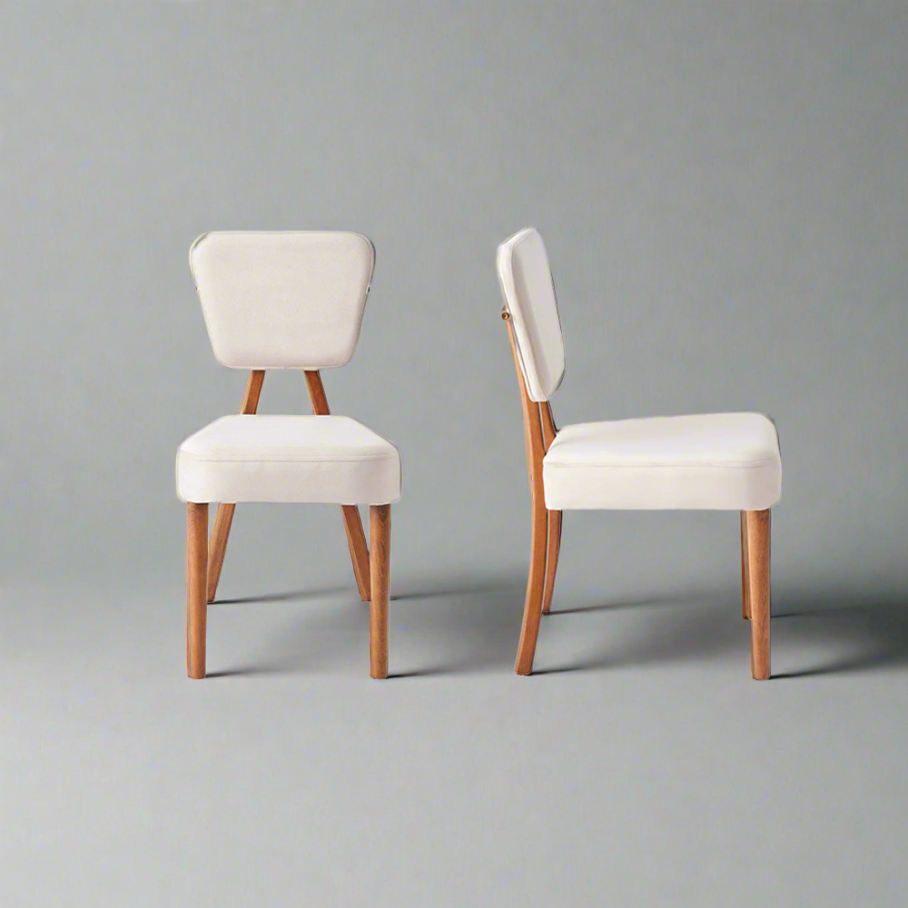 Piet Dining Chairs, Off-White (Set of 2)