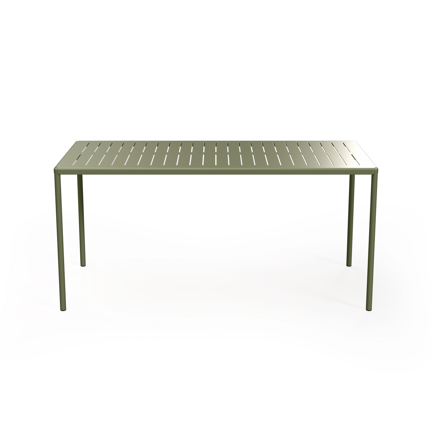 Frame Metal Garden Table, 6 Seater, Olive Green