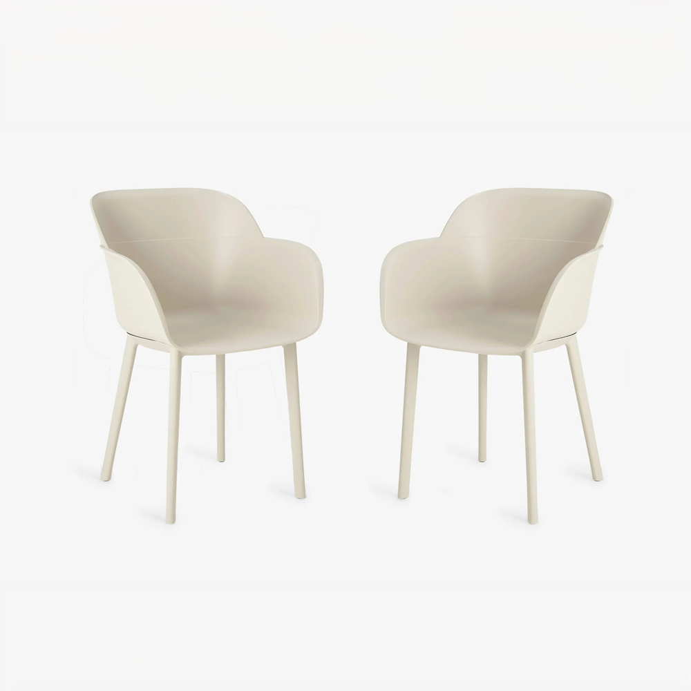 Chez Set of 2 Dining Chairs, Beige