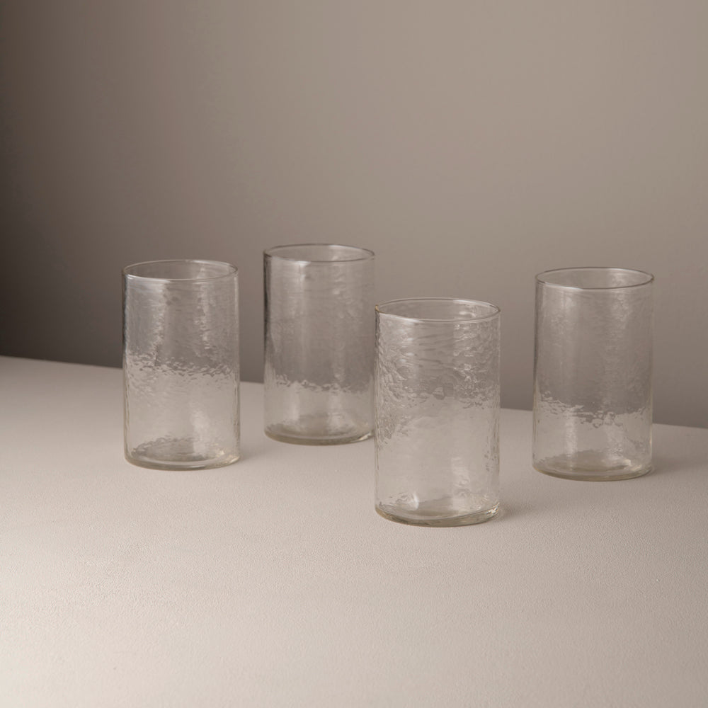 Forge Hammered Highballs and Jug Set
