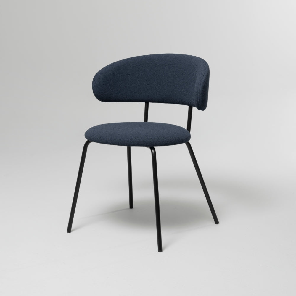 Scoop Dining Chairs, Dark Blue (Set of 2)