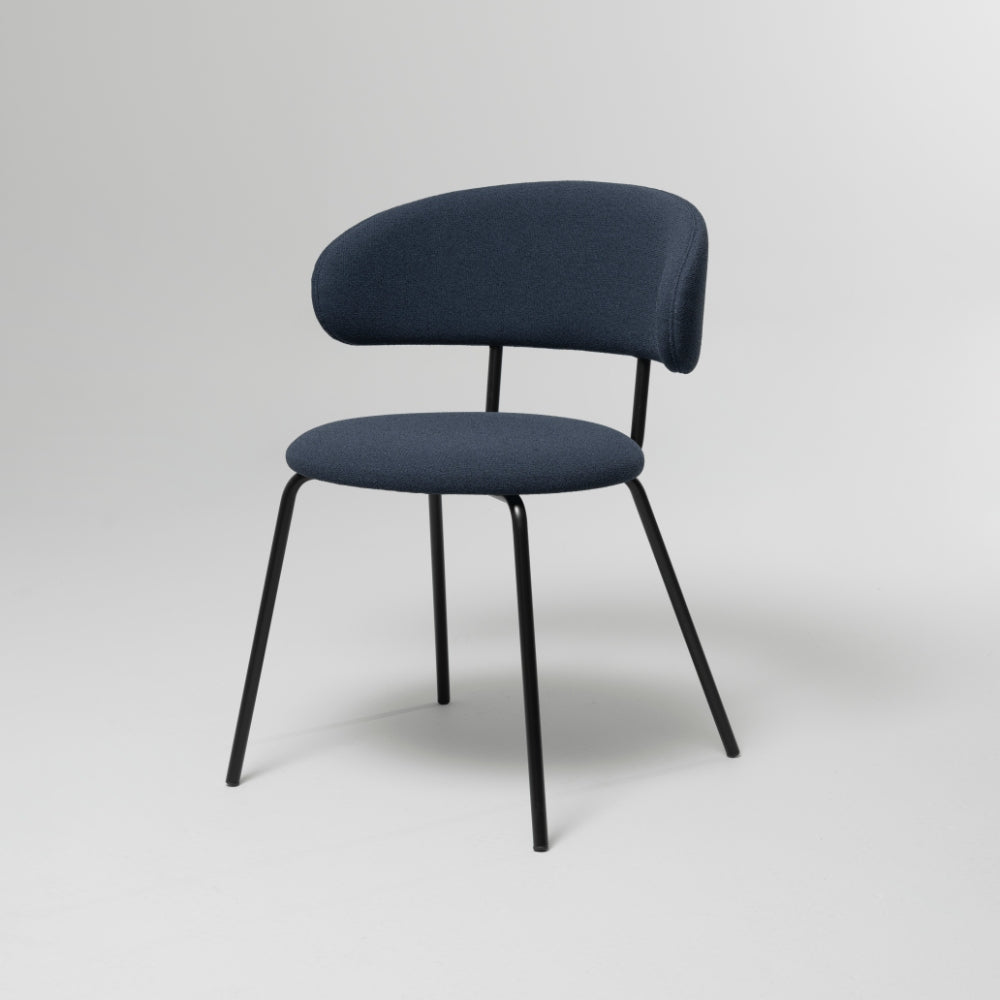 Scoop Dining Chair, Dark Blue