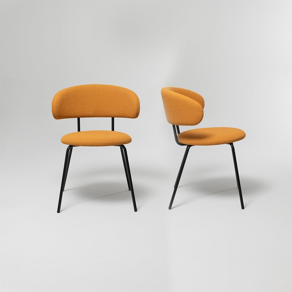 Scoop Dining Chairs, Mustard (Set of 2)