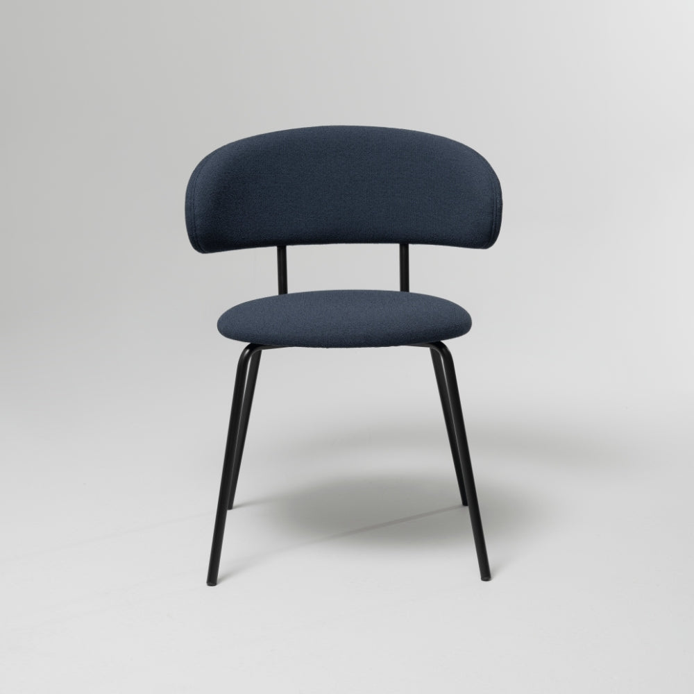 Scoop Dining Chairs, Dark Blue (Set of 2)