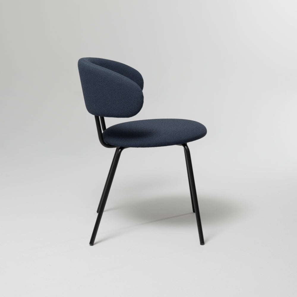 Scoop Dining Chairs, Dark Blue (Set of 2)