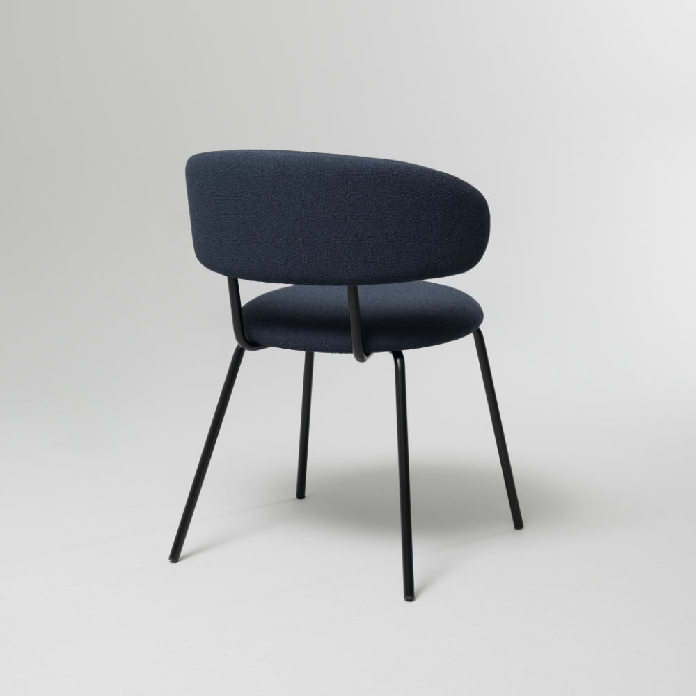 Scoop Dining Chair, Dark Blue