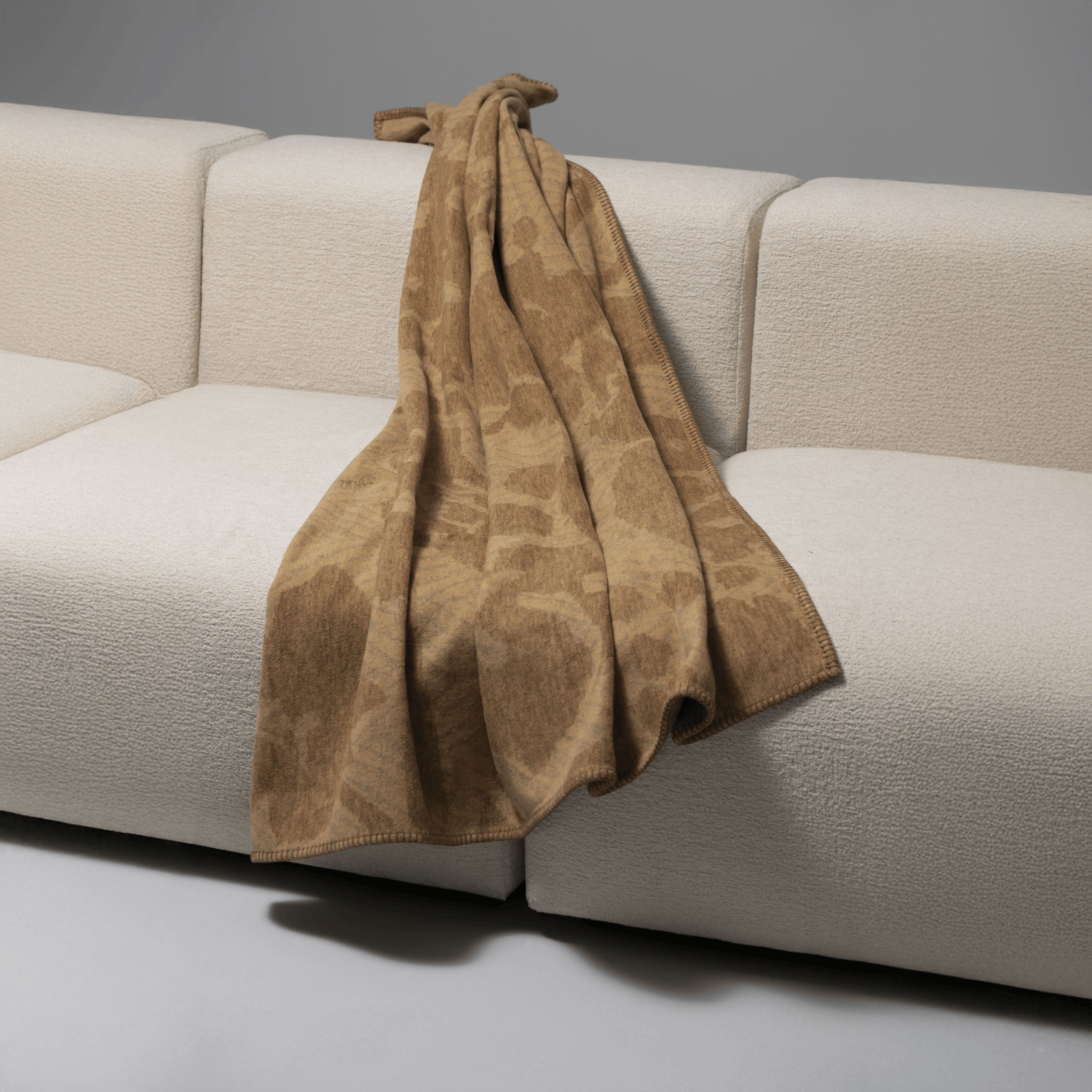 Burnout Throw 135 x 160cm Recycled Blend Beige Mix