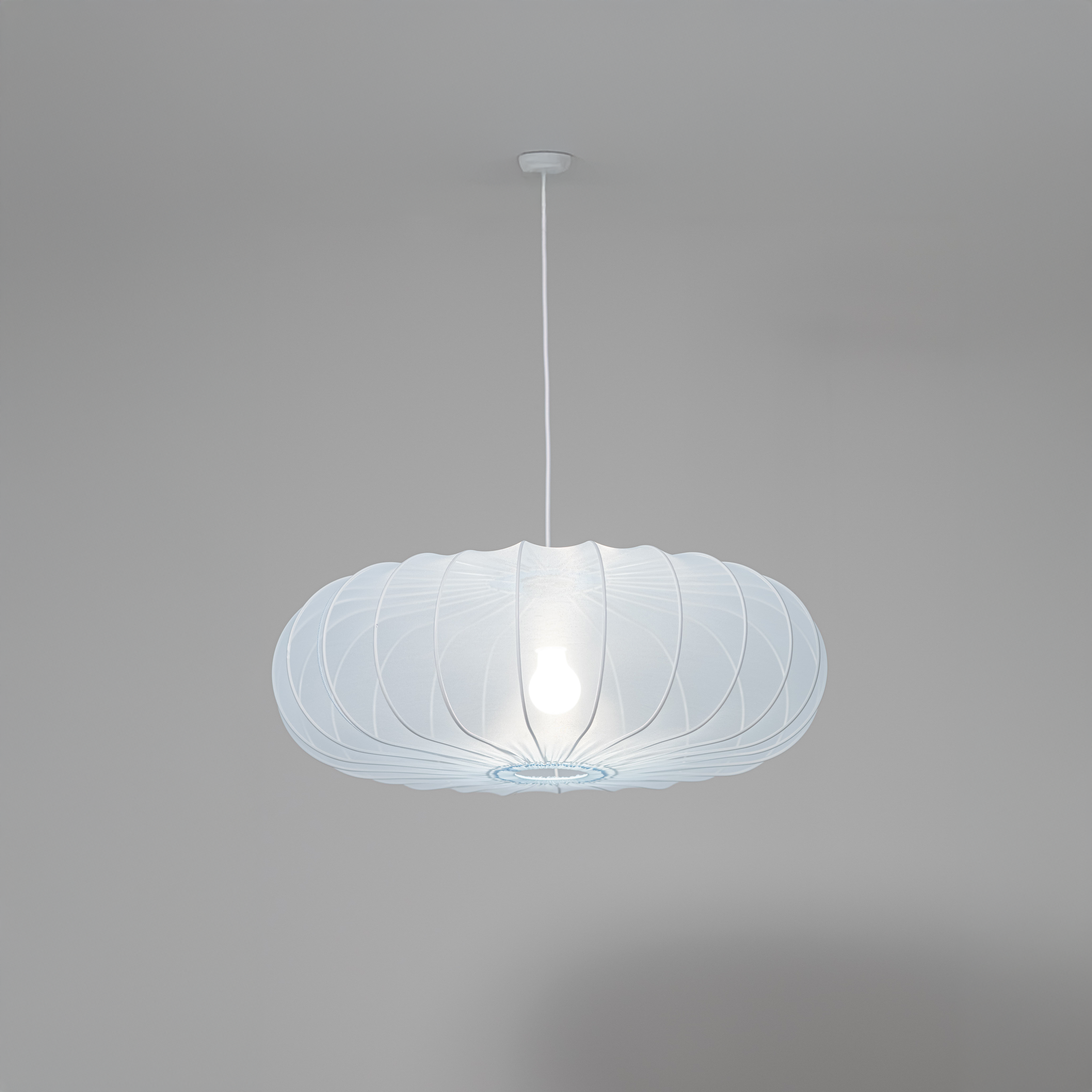 Mist Pendant Lampshade 22x64cm, Blue Chiffon