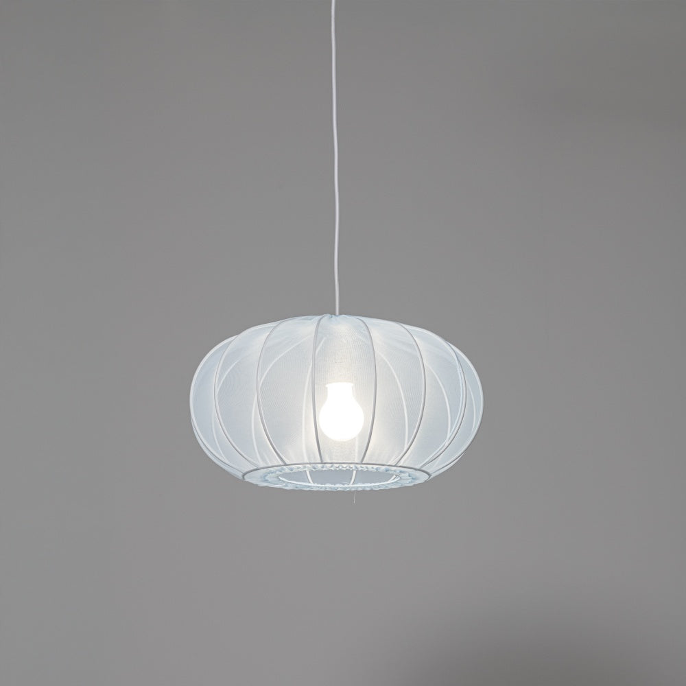 Mist Pendant Lampshade 20x40cm, Blue Chiffon