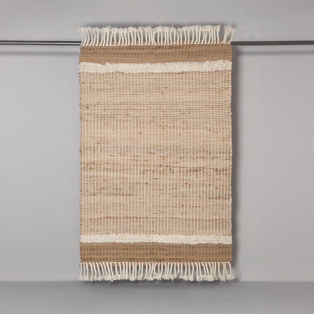 Worcester Jute & Wool Rug, Off-White / Natural, Small