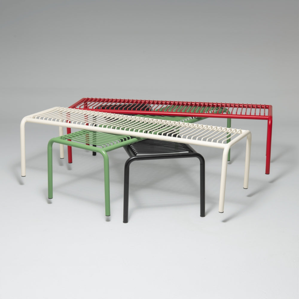 Frame Metal Garden Bench, 3 Seater, Green