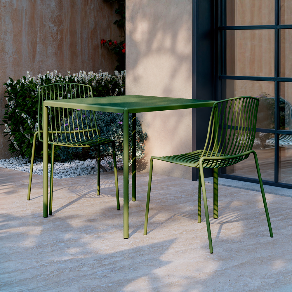 Frame Metal Garden Table, 4 Seater, Green