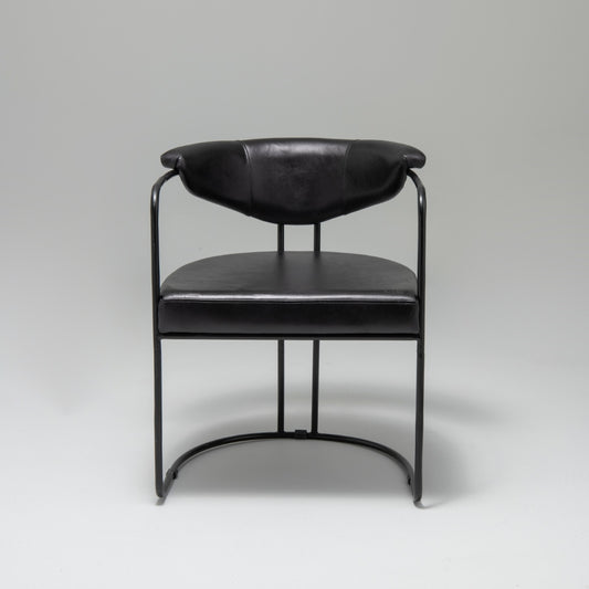 Itari Leather Armchair, Black