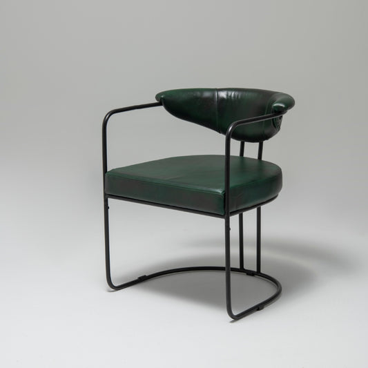 Itari Leather Armchair, Green