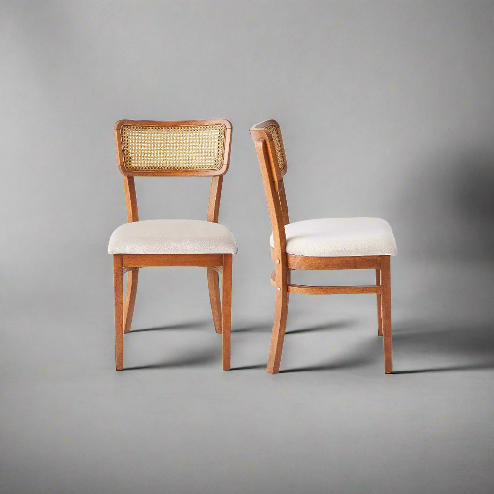 Amara Dining Chairs, Off-White (Set of 2)