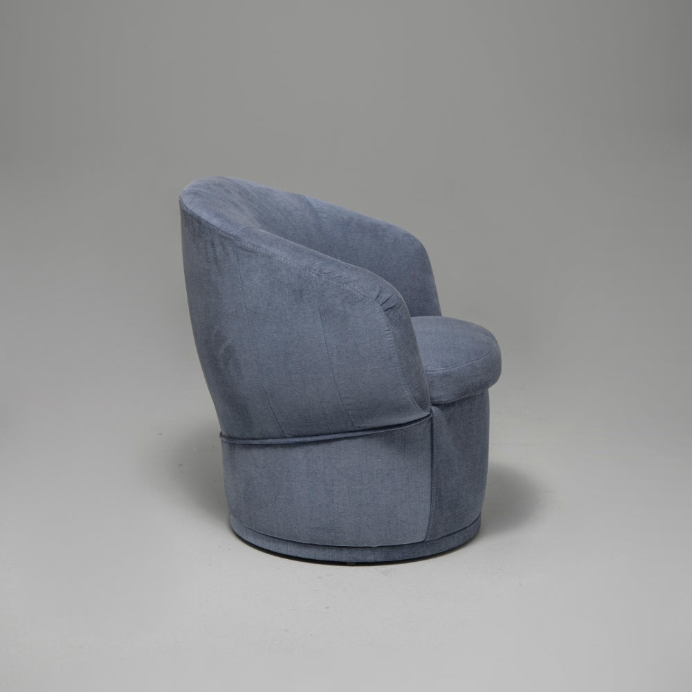 Libero Velvet Accent Armchair, Navy Blue