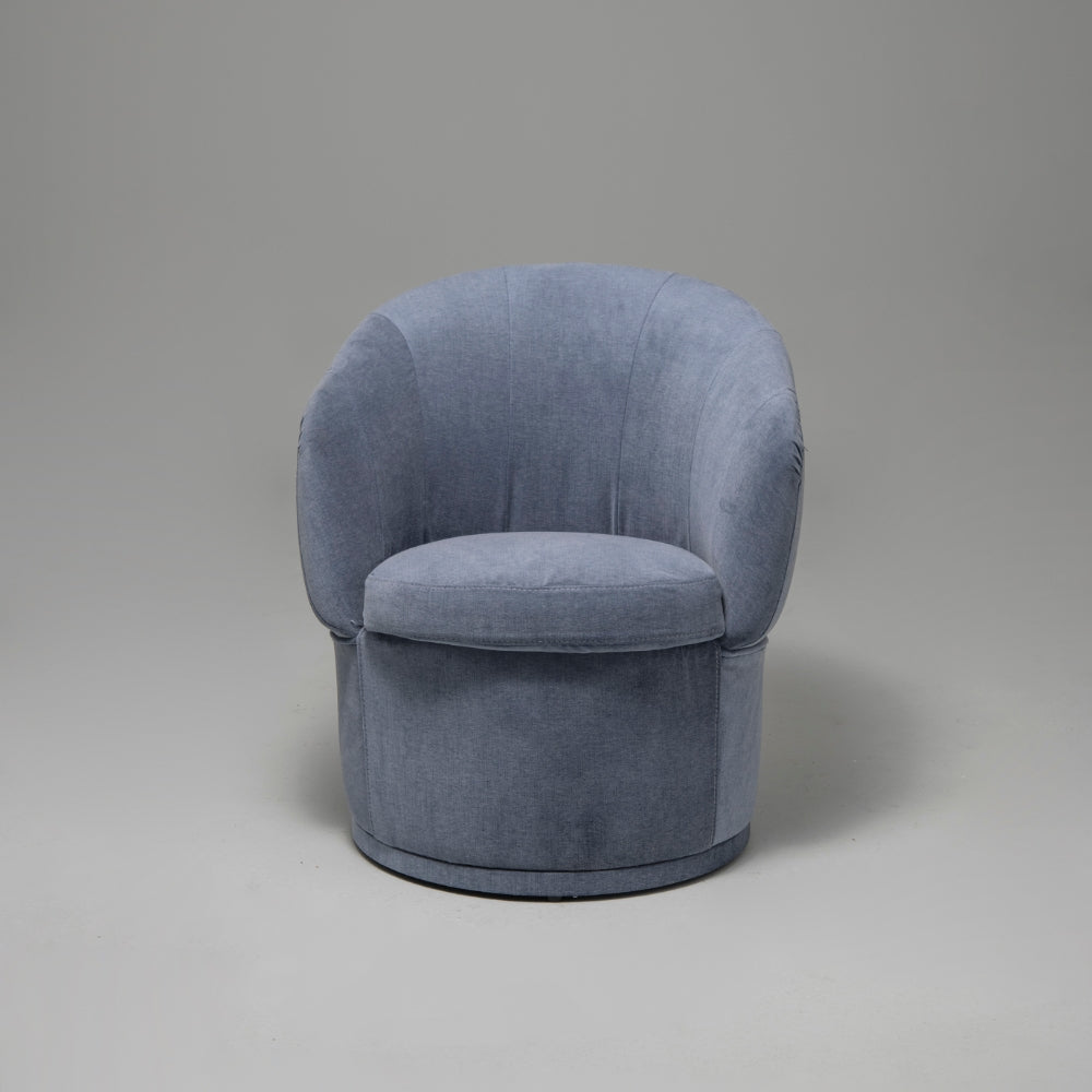 Libero Velvet Accent Armchair, Navy Blue