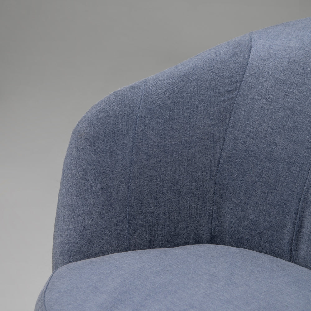 Libero Velvet Accent Armchair, Navy Blue