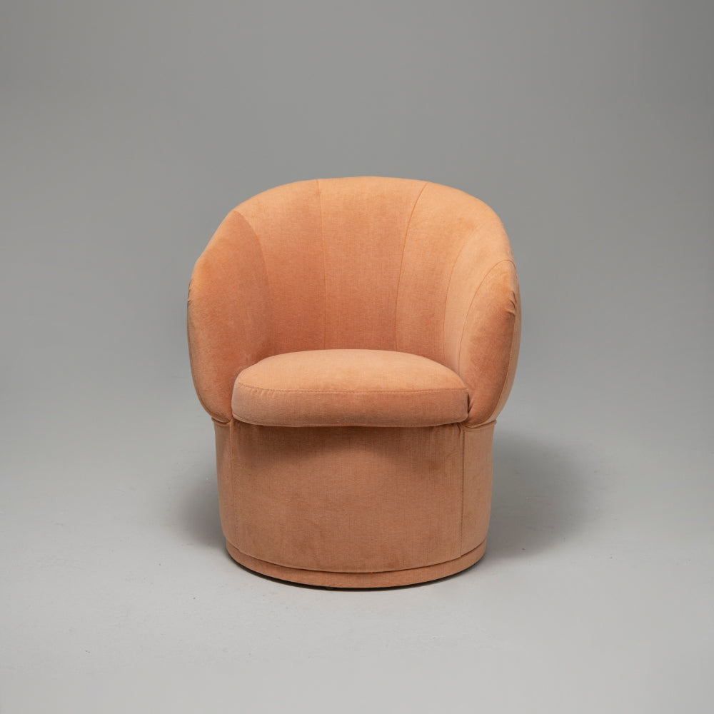 Libero Velvet Accent Armchair, Orange