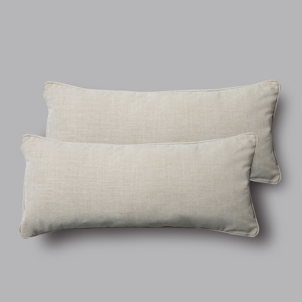 Cob Cushions 70x35cm Grace Chenille Grey Mist, Set of 2