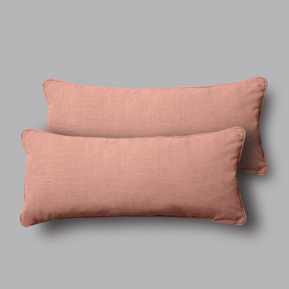 Cob Cushions 70x35cm Grace Chenille Rose, Set of 2