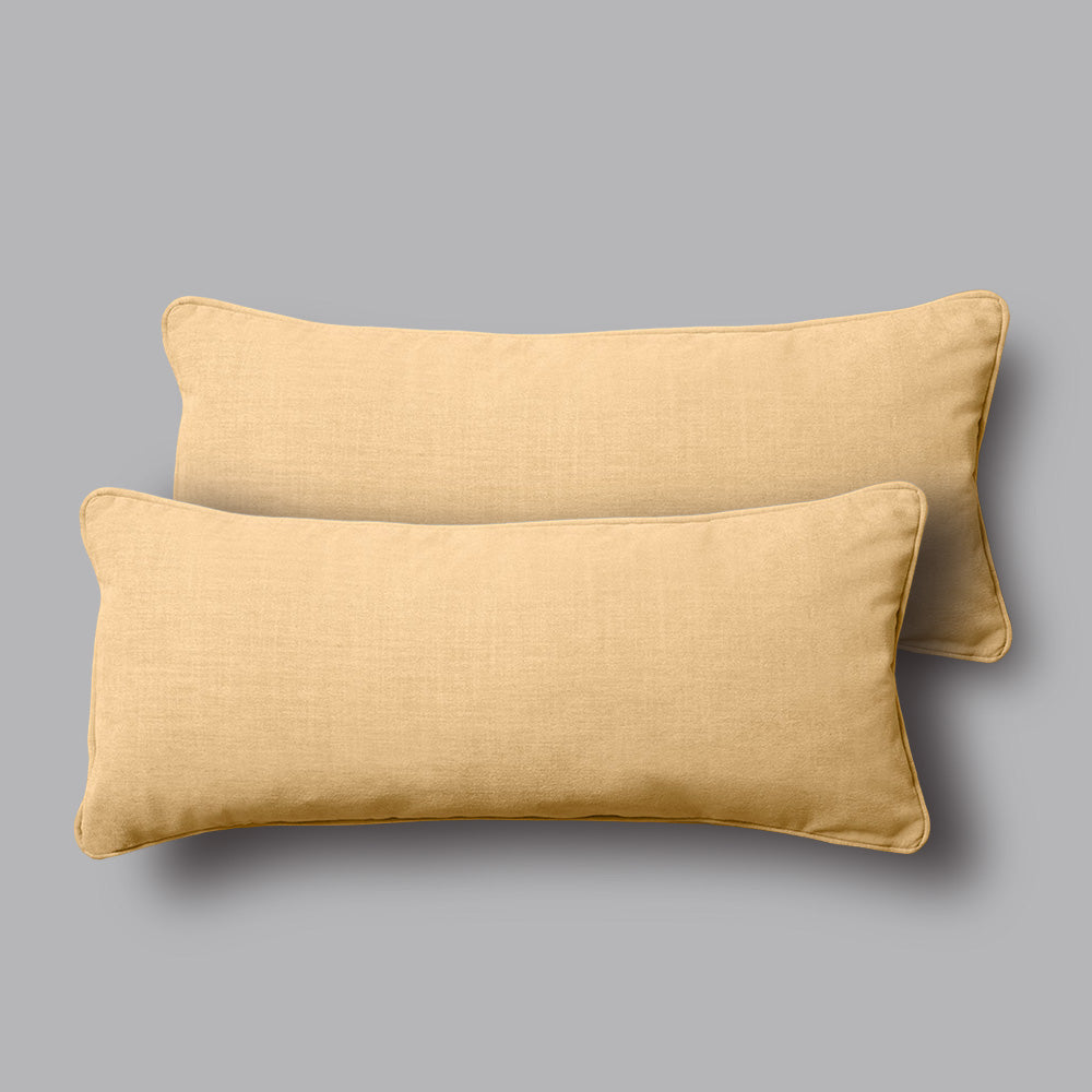 Cob Cushions 70x35cm Grace Chenille Sandstone, Set of 2