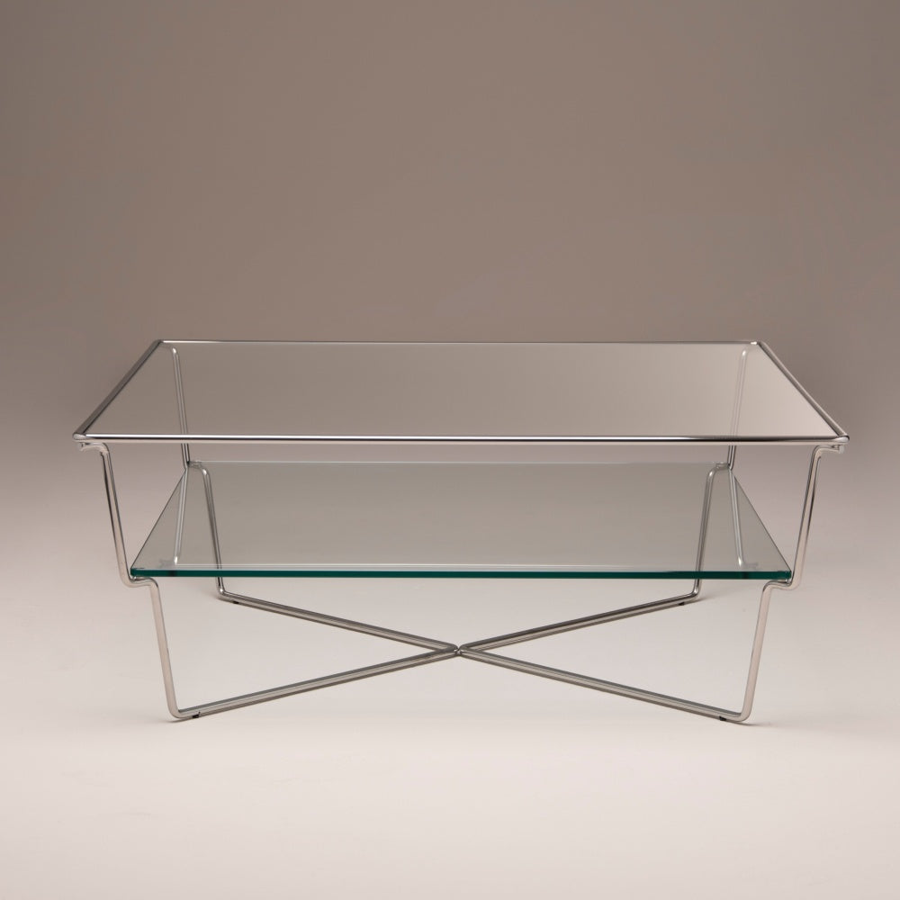 Maya Glass Chrome Coffee Table