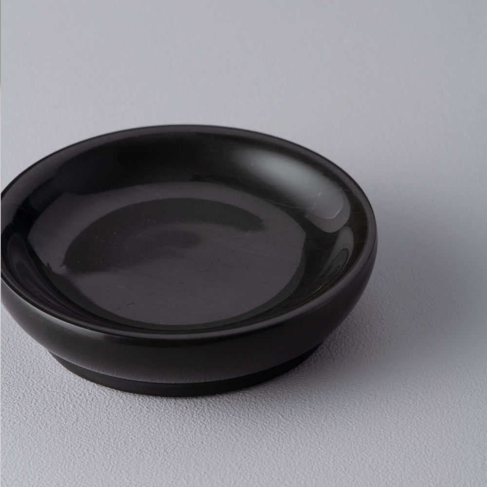 Macerari Round Marble Tray / Dish, Black, Small