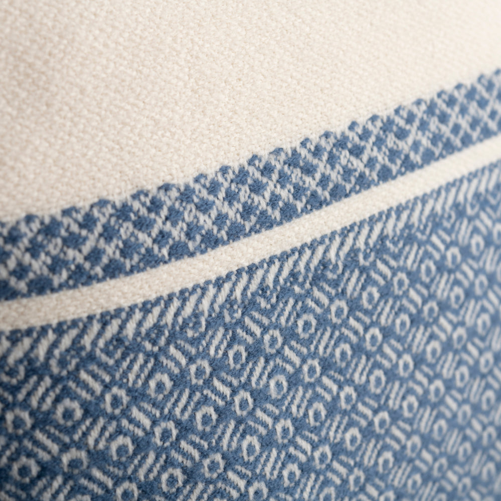 Mediterranean Set of 2 Striped Cushion Covers, Blue
