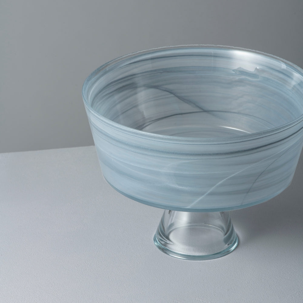 Nebula Footed Bowl / Serveware, Clear