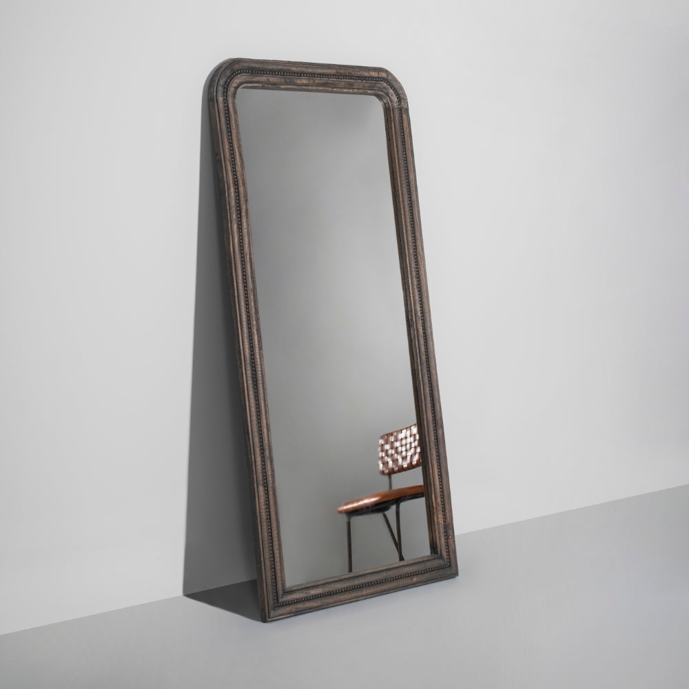 Nuito Wooden Full Length Floor Mirror, Dark Brown