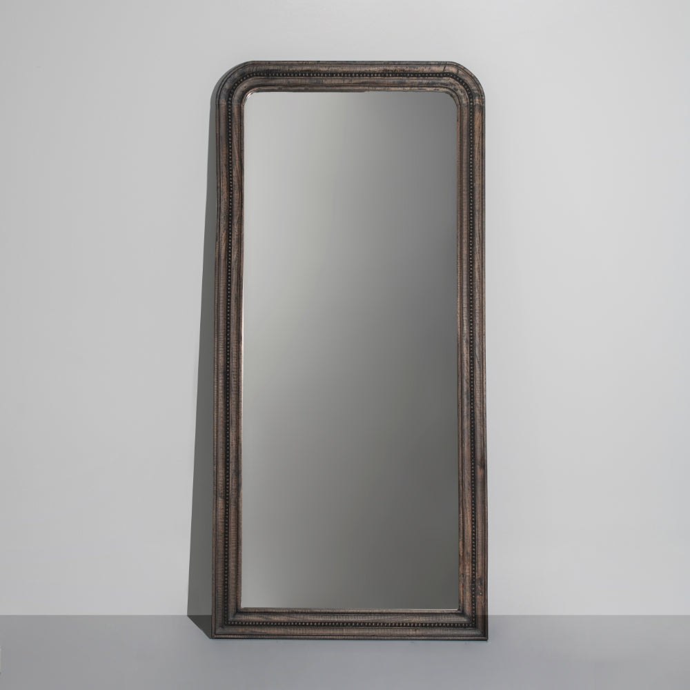 Nuito Wooden Full Length Floor Mirror, Dark Brown