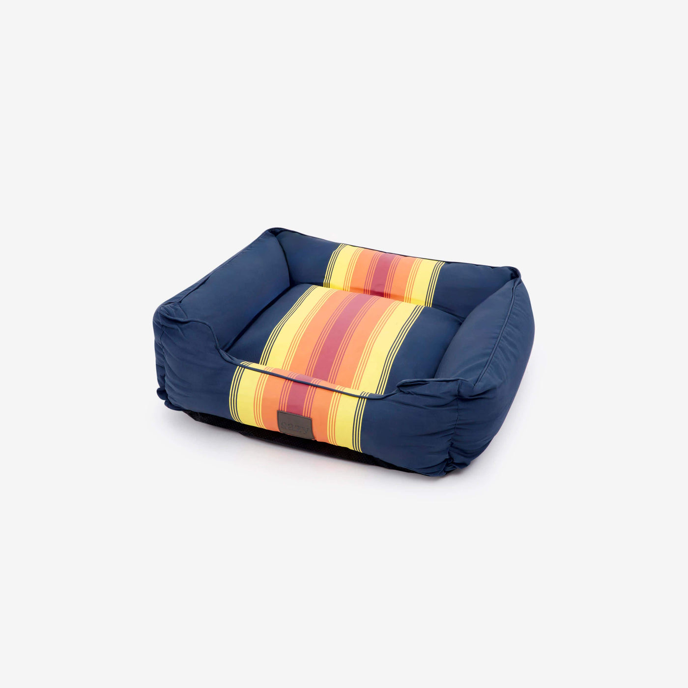 Woofoo Striped Water Repellant Pet Bed, Dark Blue, Small Pet Beds sazy.com