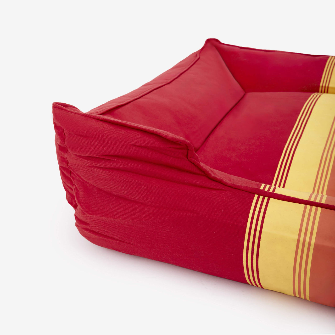 Woofoo Striped Water Repellant Pet Bed, Red, Medium Pet Beds sazy.com